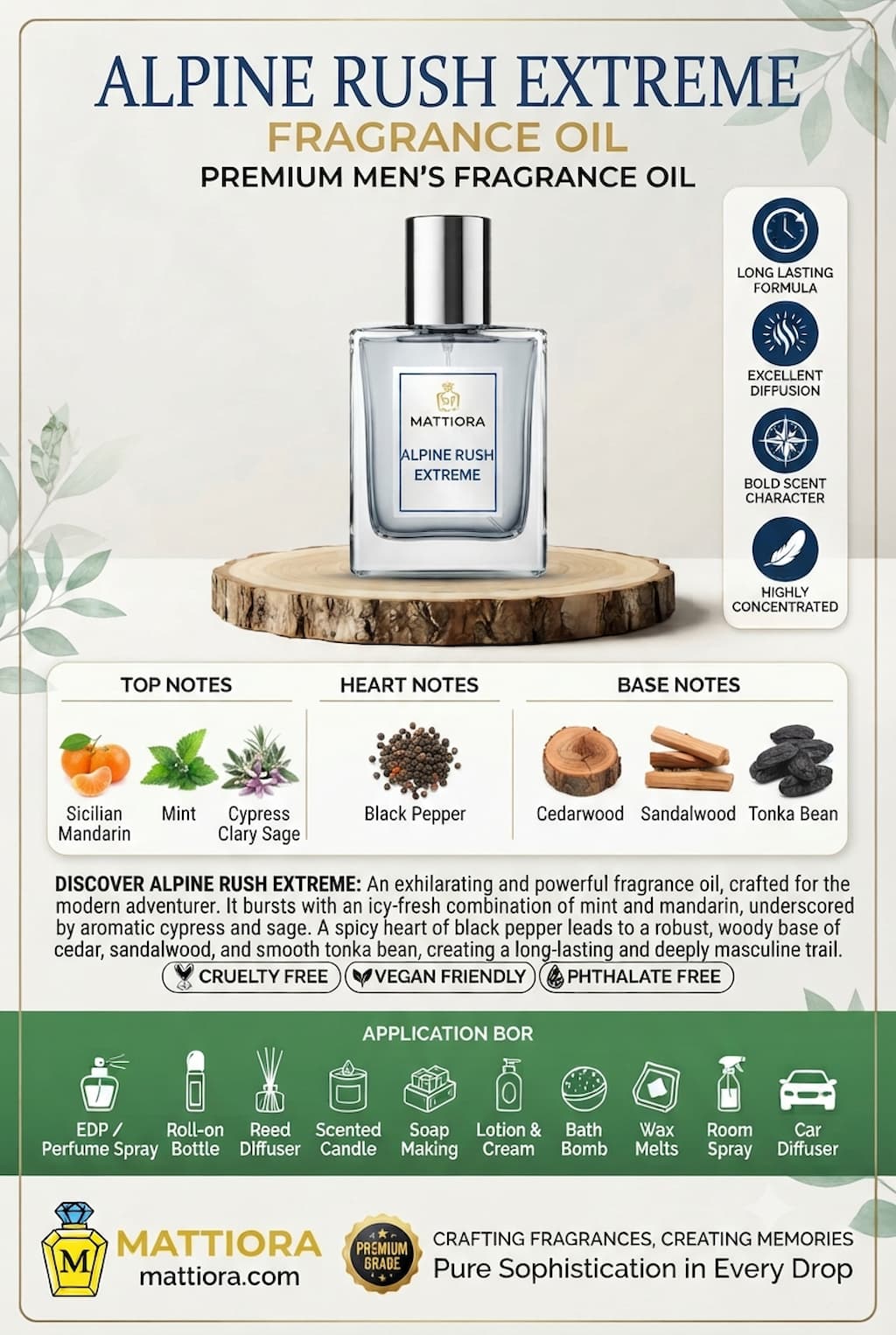 Alpine Rush Extreme Premium Men's Fragrance Oil | Mattiora  • Premium Inspired Fragrance Oils