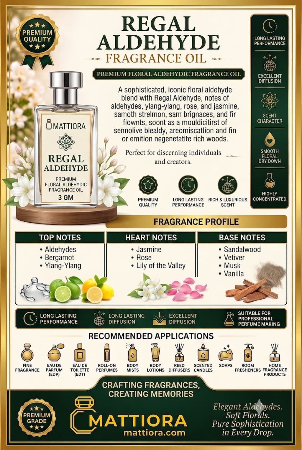 Regal Aldehyde Premium Floral Aldehydic Fragrance Oil | Mattiora  • Premium Inspired Fragrance Oils