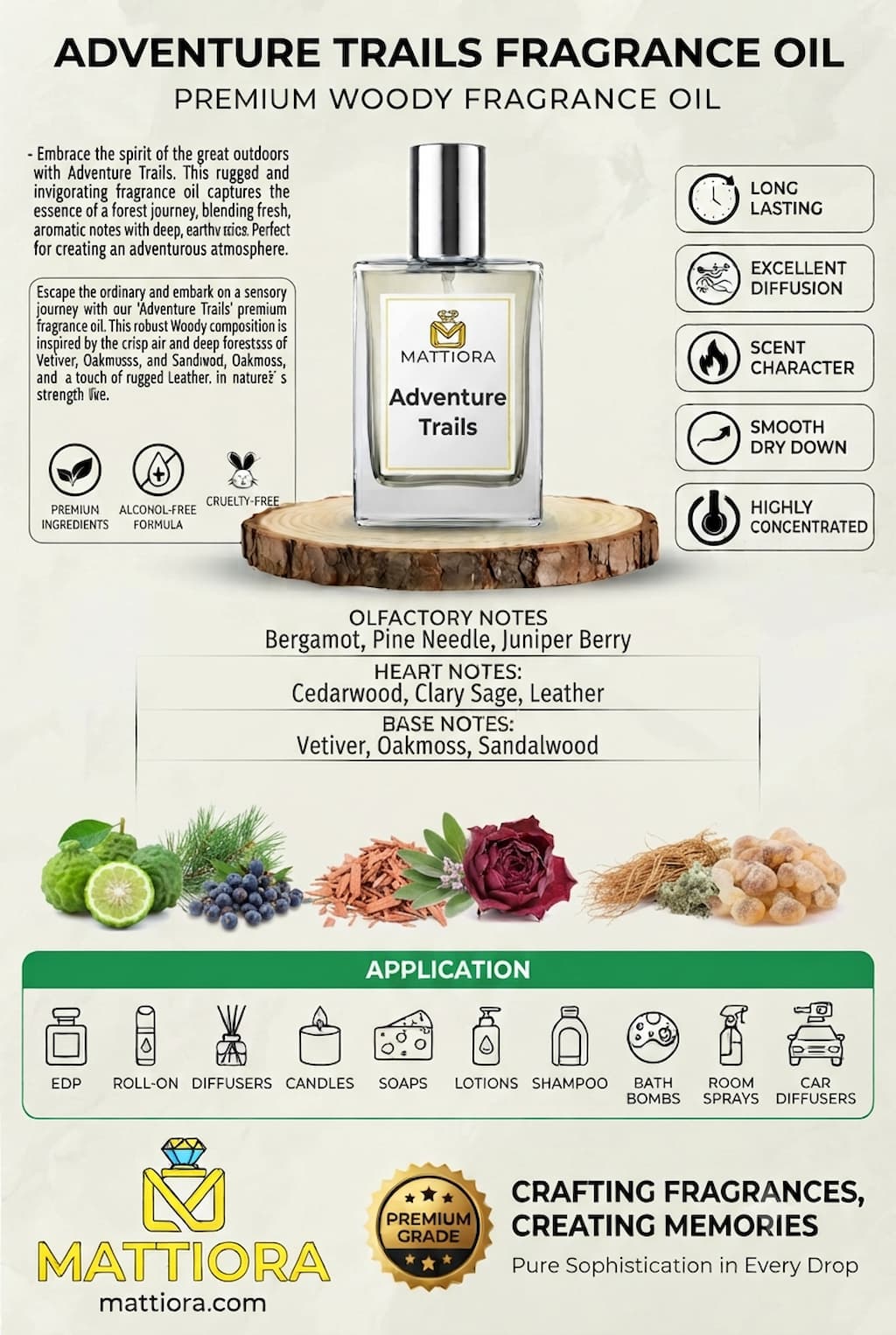 Adventure Trails Premium Woody Fragrance Oil | Mattiora • Premium Inspired Fragrance Oils