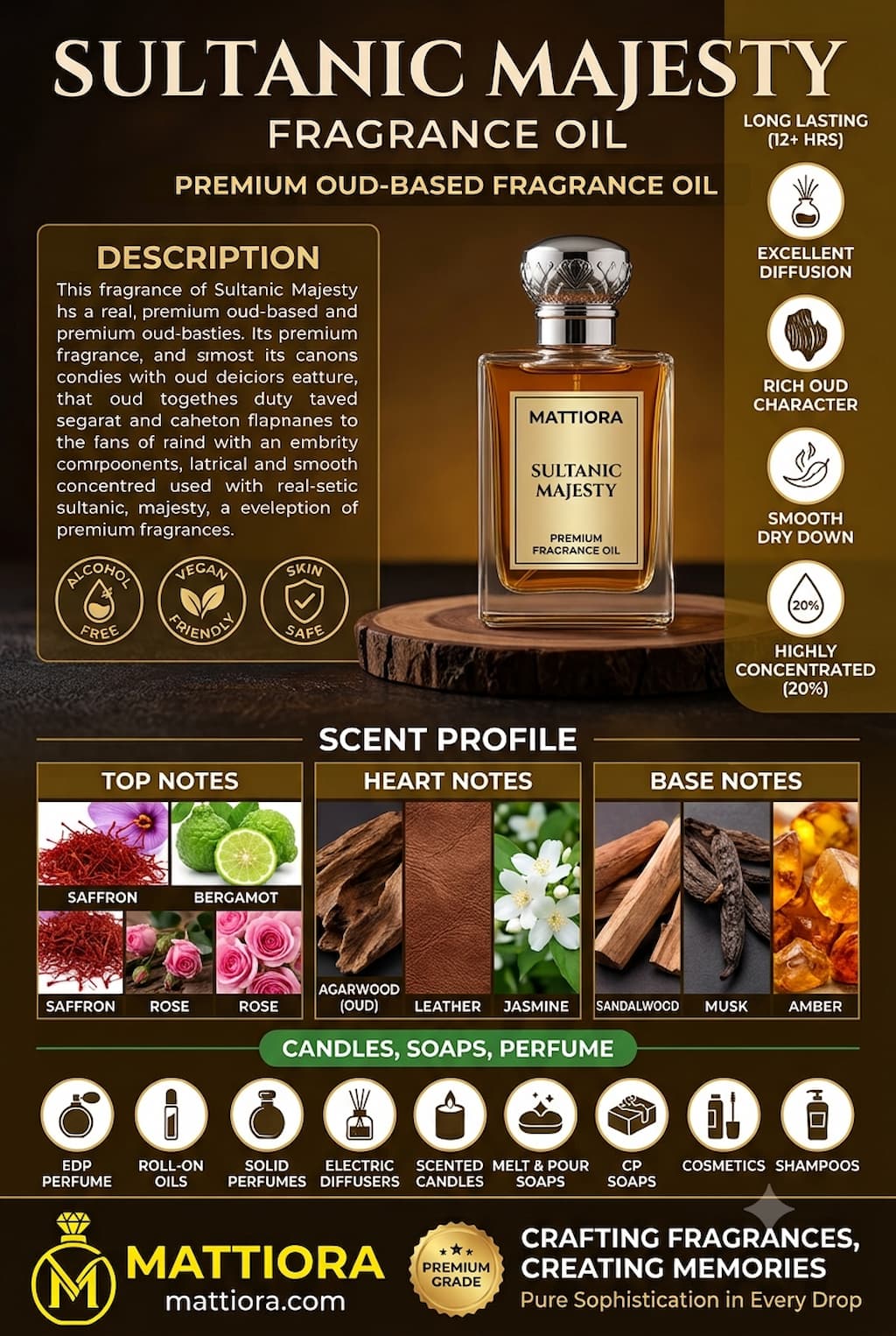 Sultanic Majesty Premium Oud-Based Fragrance Oil | Mattiora  • Premium Inspired Fragrance Oils